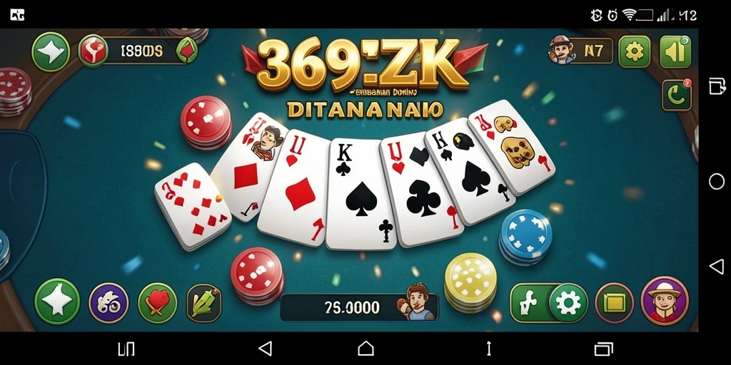 Screenshot gameplay dari 369ZK yang menunjukkan serunya bermain Domino.