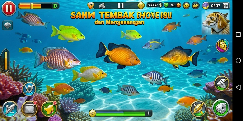 Tampilan permainan Tembak Ikan dengan grafis yang menarik.