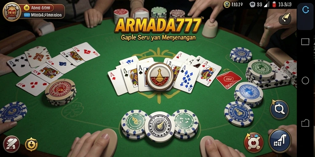 Gameplay seru dan menarik dari ARMADA777 saat bermain Gaple.