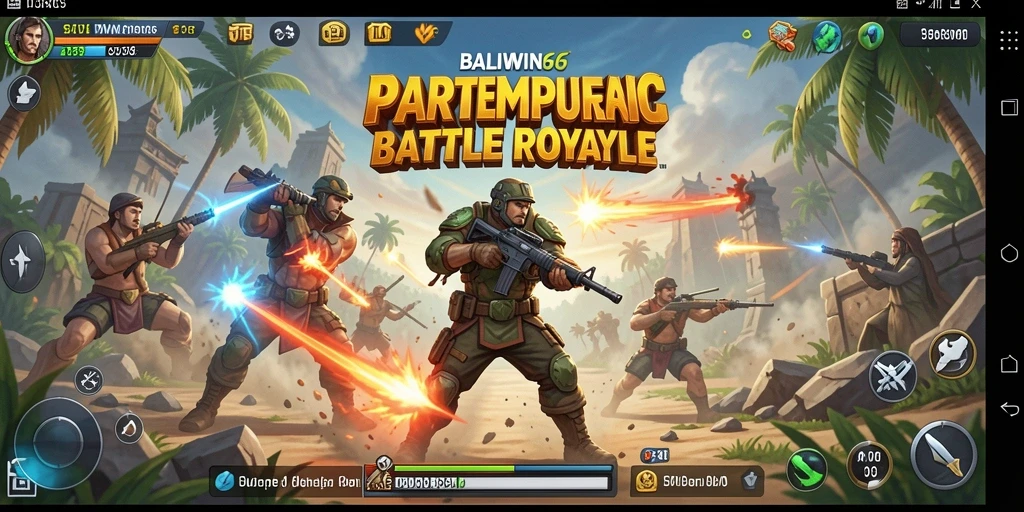 Screenshot BALIWIN66 menampilkan aksi seru pertarungan Battle Royale.