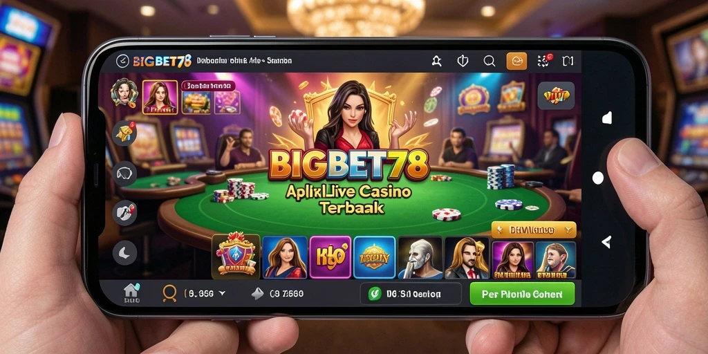 Tampilan gameplay seru di aplikasi Live Casino BIGBET78.