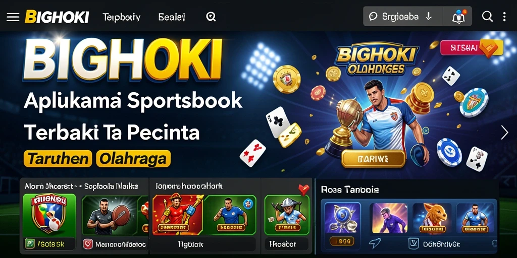 Tampilan screenshot BIGHOKI menampilkan fitur taruhan olahraga yang menarik.