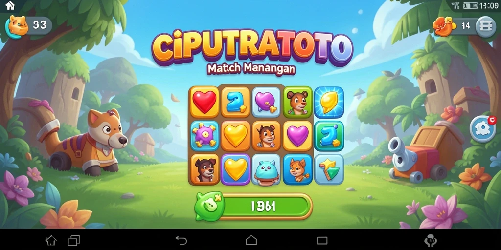 Gameplay seru dari CIPUTRATOTO memperlihatkan pertarungan permata yang menantang.