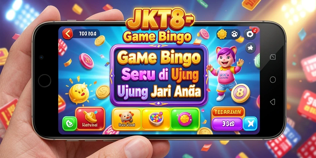 Tampilan gameplay bingo seru di JKT8 dengan antarmuka menarik.