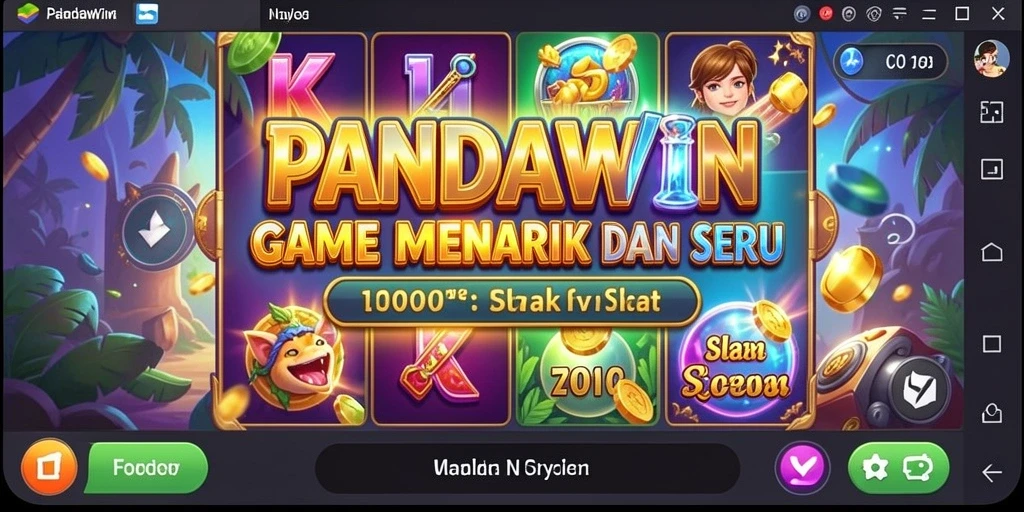 Screenshot PANDAWIN menampilkan gameplay Slot yang seru dan interaktif.