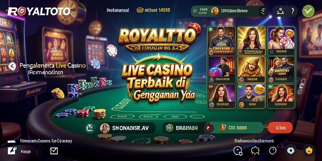 Tampilan menarik dari permainan Live Casino di ROYALTOTO.