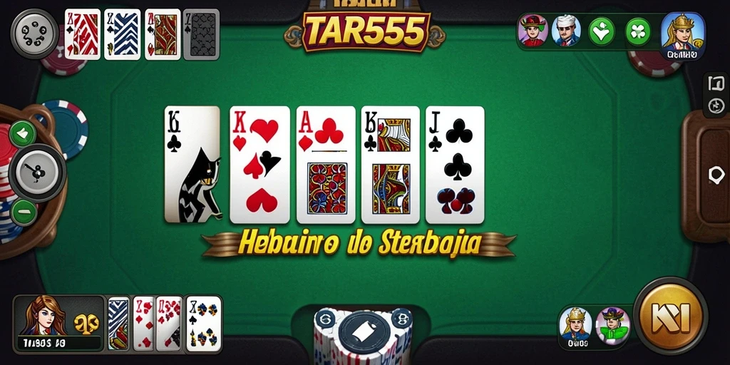Screenshot TAR555 menampilkan gameplay seru domino dengan teman.