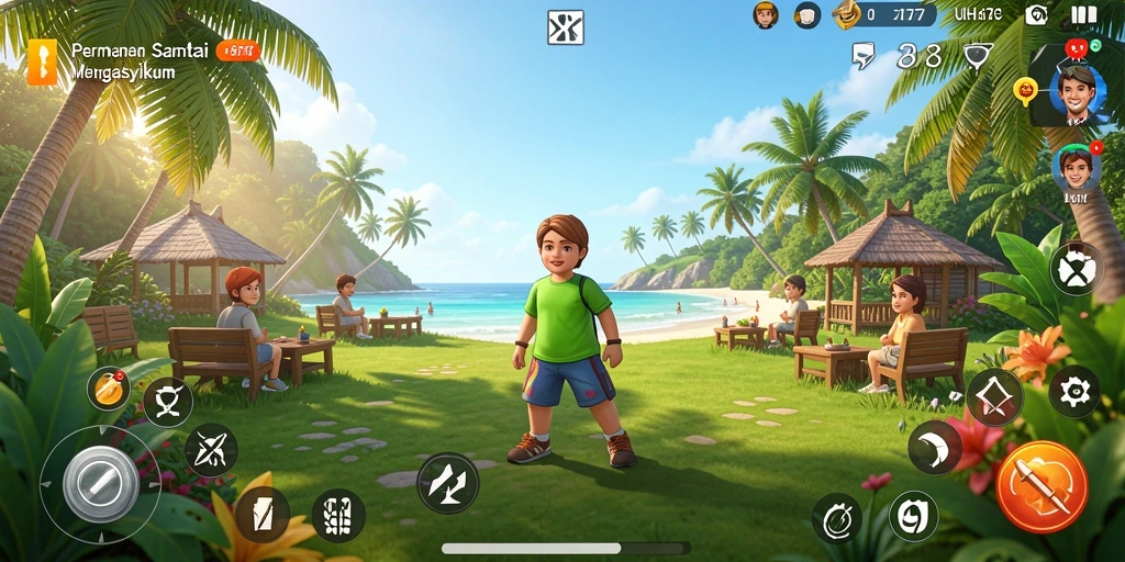 Gameplay UH77 yang menarik dan penuh warna.