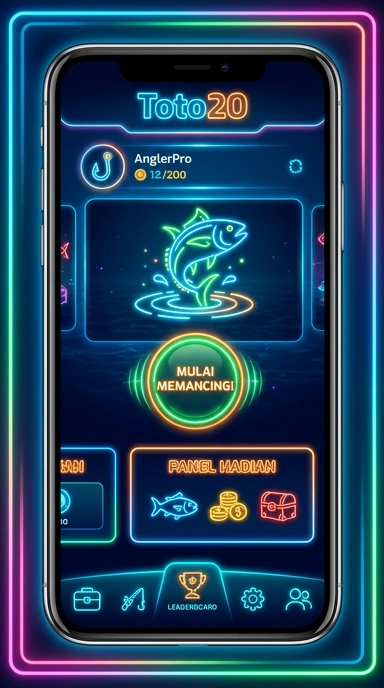 Tampilan utama aplikasi toto20 yang sederhana dan intuitif.